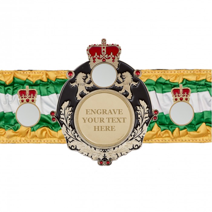 QUEENSBURY ENGRAVE SILK CHAMPIONSHIP BELT - QUEEN/B/ENGRAVE/SILK - AVAILABLE IN 6 COLOURS